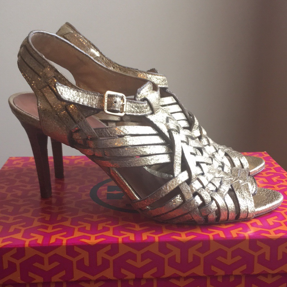 Tory Burch Nadia huarache sandal - metallic gold